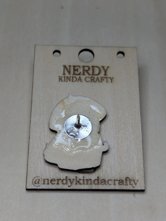 Rain Jacket and Umbrella Ghost Pin