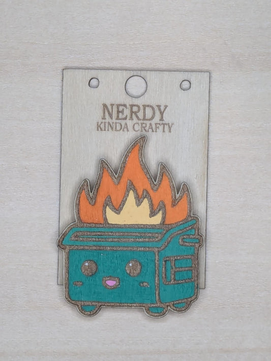 Happy Little Dumpster Fire Magnet