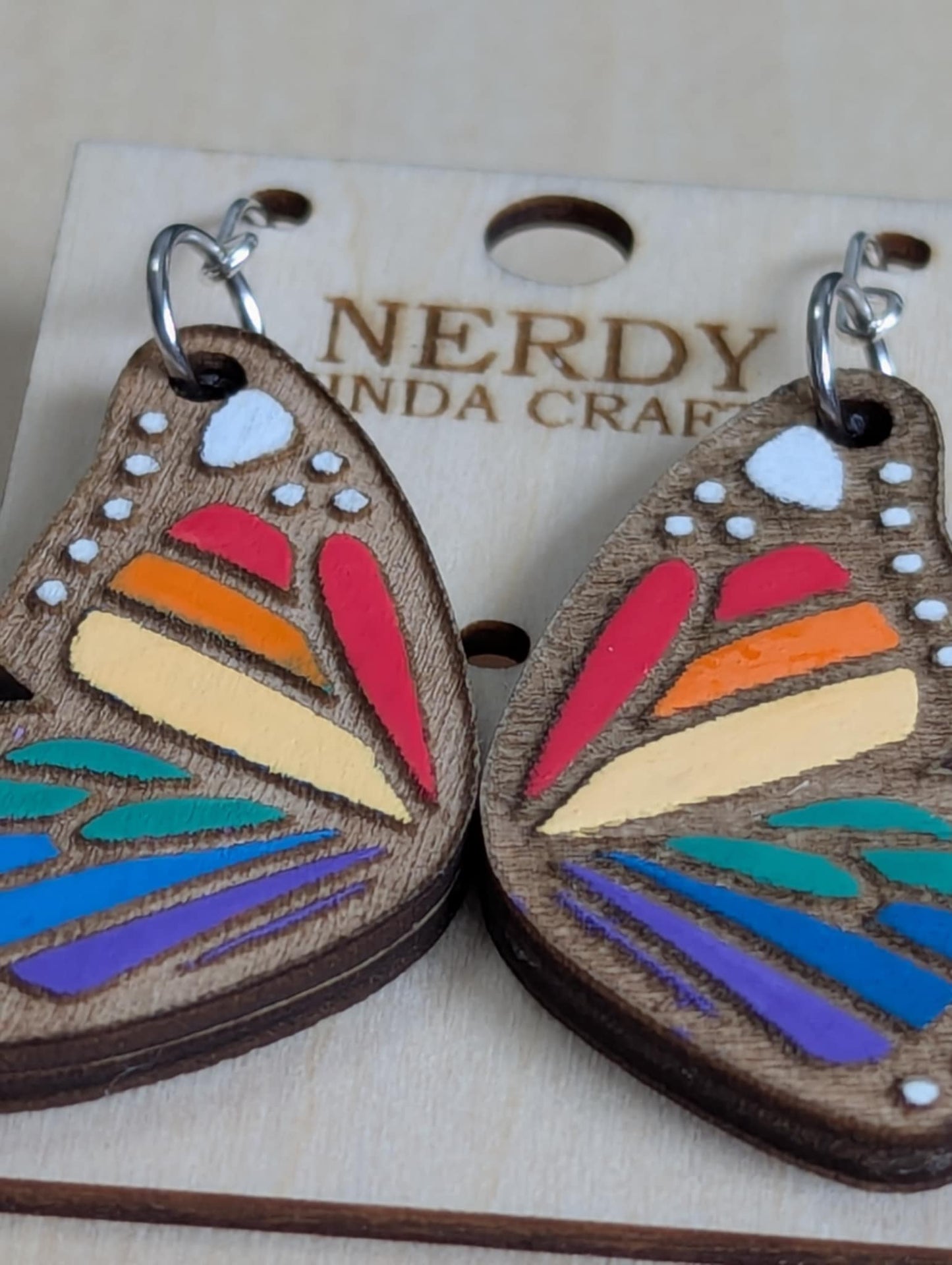 Rainbow Pride Butterfly Dangles