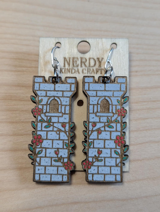 Red Fantasy Tower Dangles