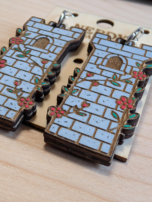 Red Fantasy Tower Dangles