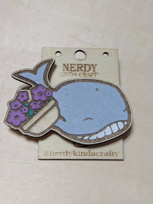 Whale and Petunia Magnet