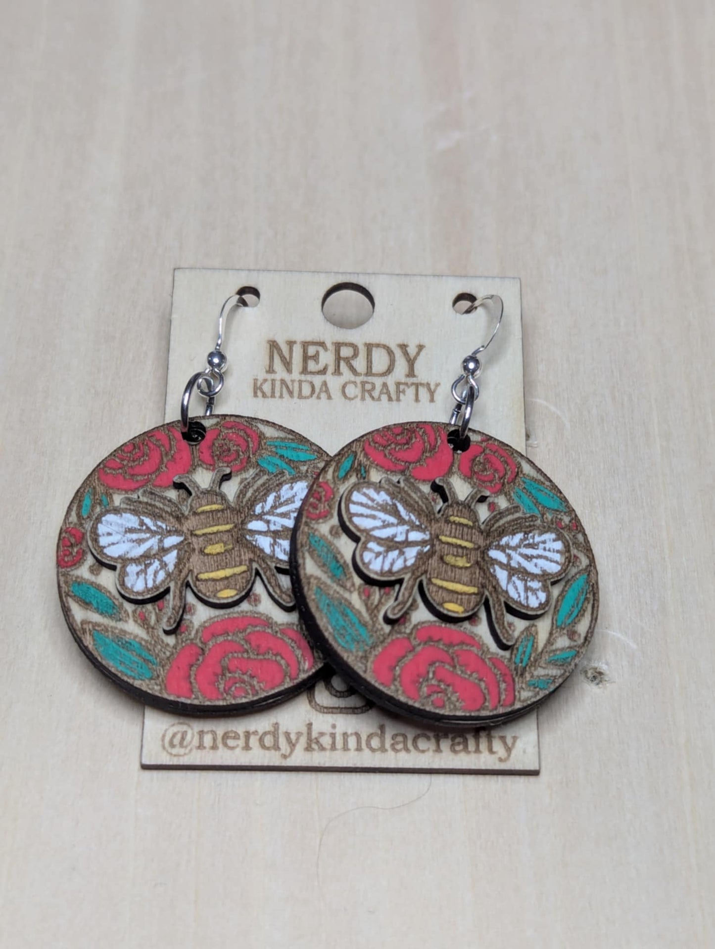 Floral Bee Dangles