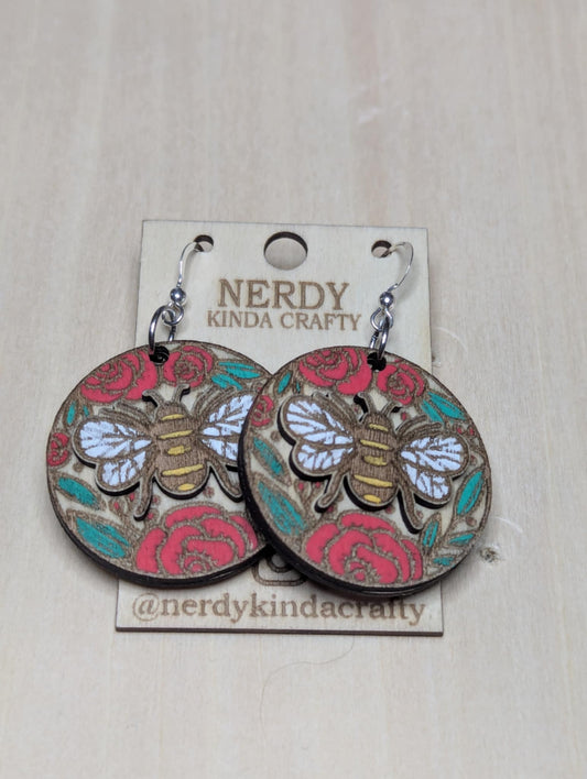 Floral Bee Dangles