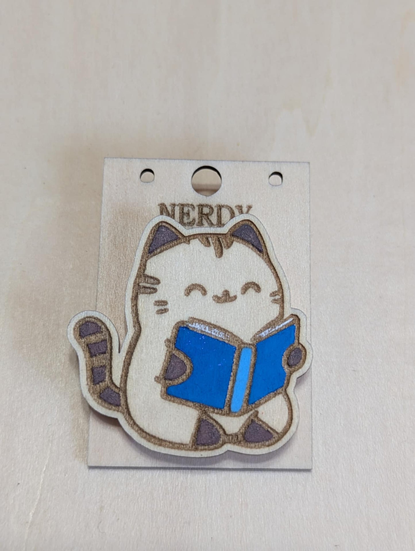 Cat Reading Book Magnet
