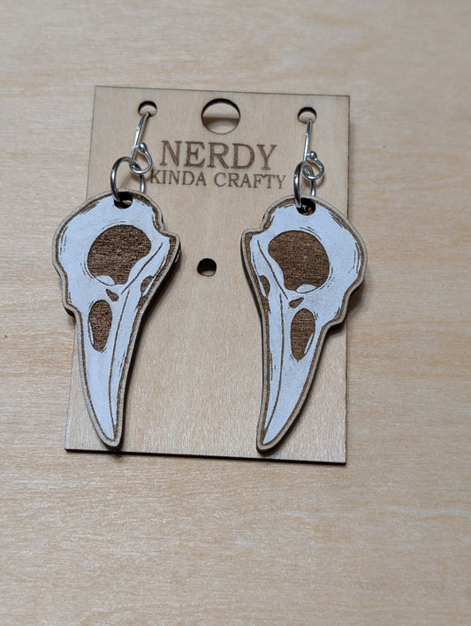 Raven Skull Dangles