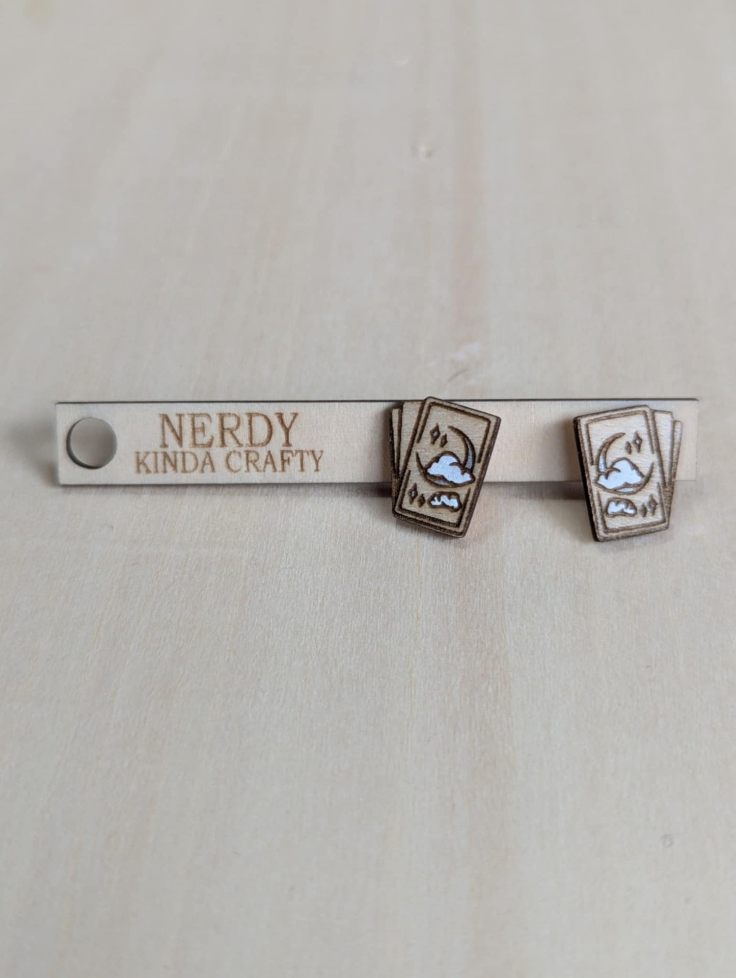 Moon Tarot Card Studs