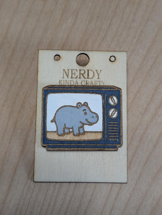 North American House Hippo Pin