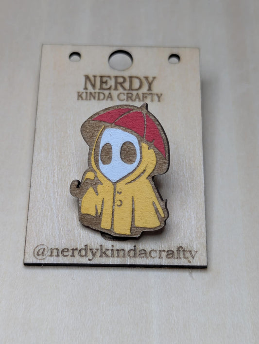 Rain Jacket and Umbrella Ghost Pin