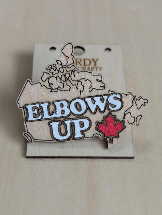 Elbows Up Pin