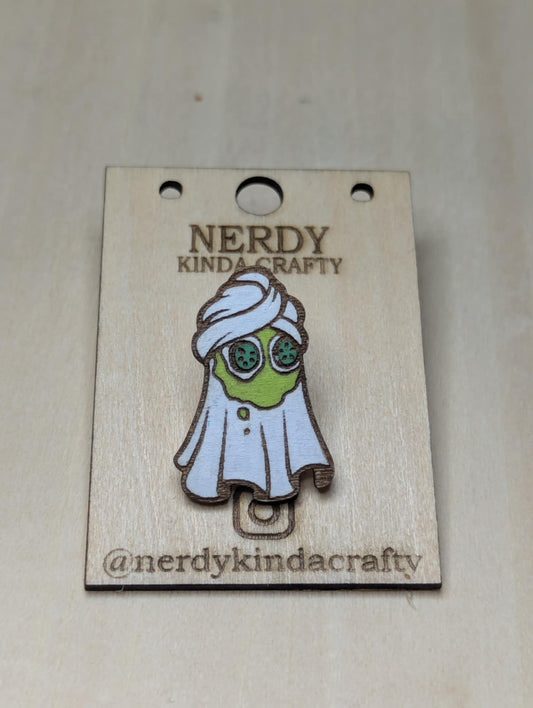 Spa Day Ghost Pin