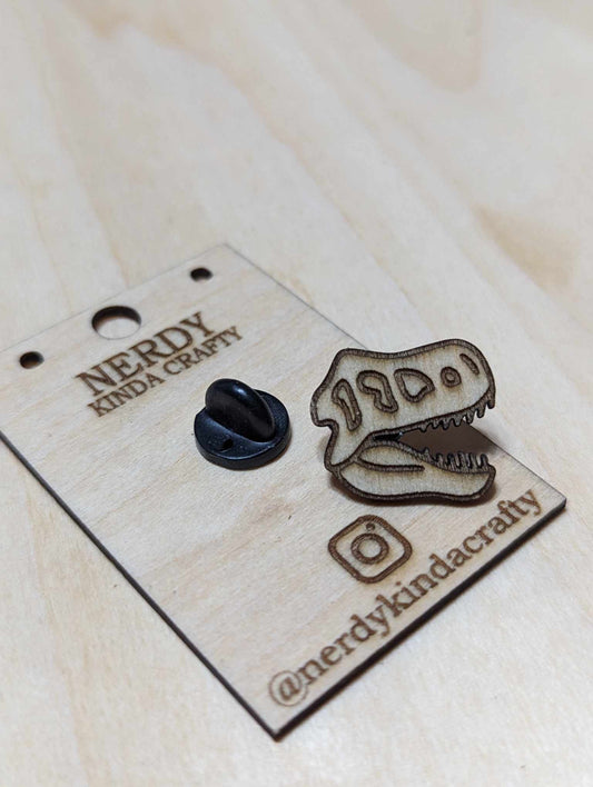 T-Rex Skull Pin