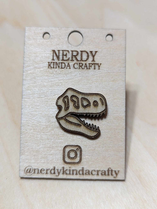 T-Rex Skull Pin