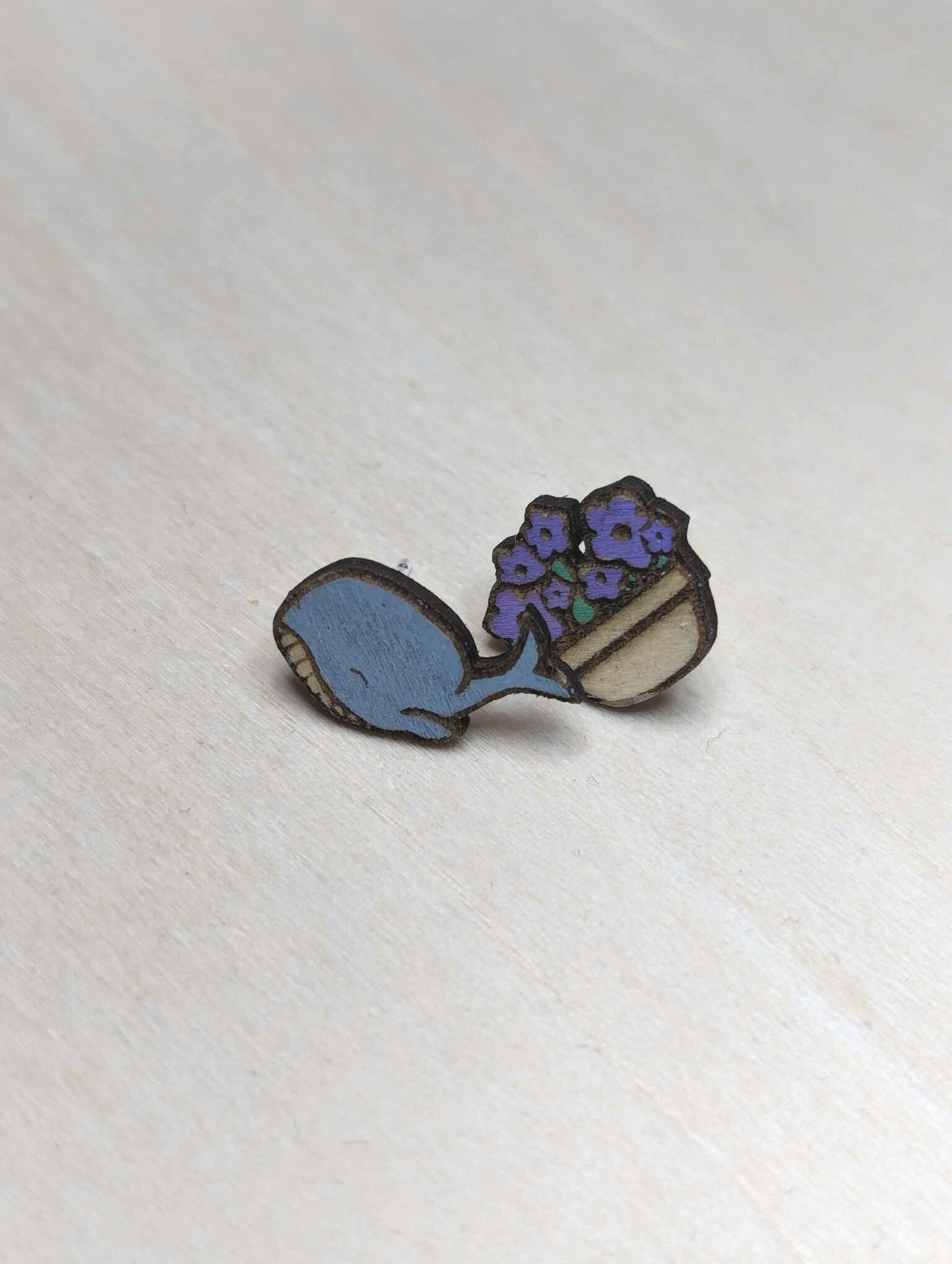 Whale and Petunia Studs