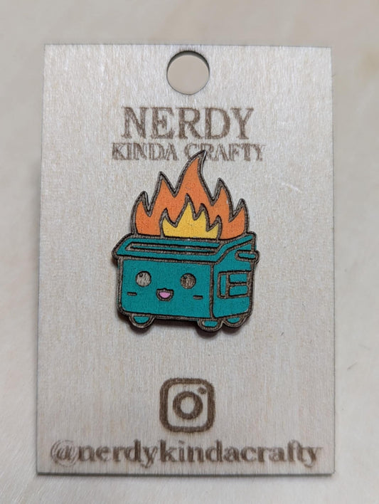 Dumpster Fire Pin