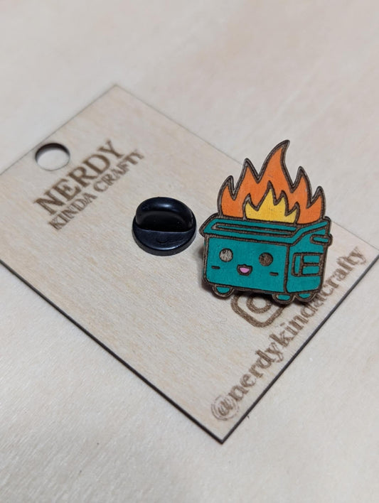 Dumpster Fire Pin