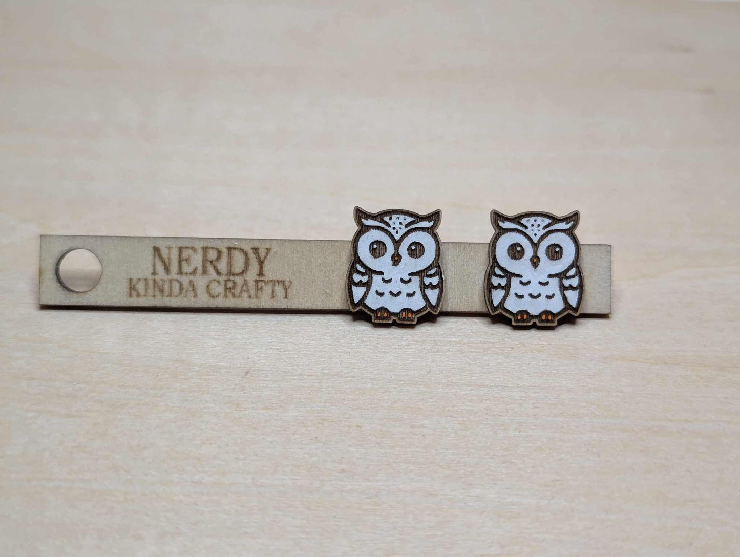 Snowy Owl Studs