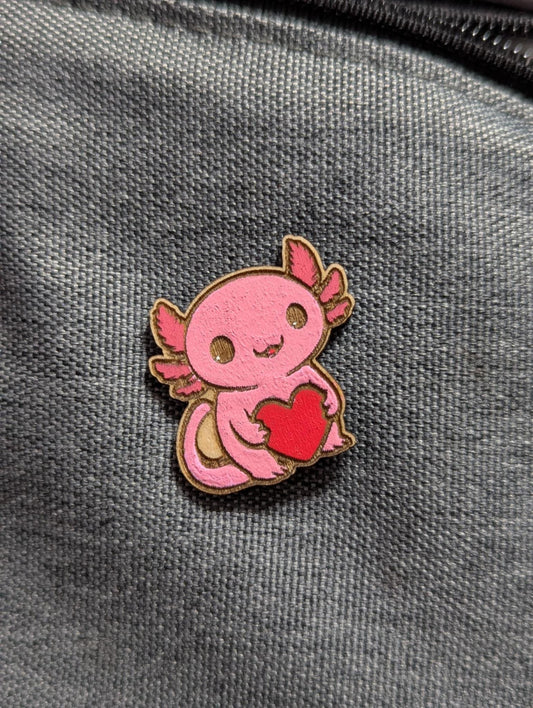 Pink Axolotl Pin