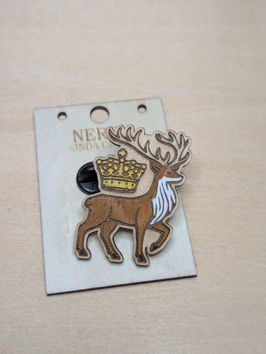 Stag and Crown Pin