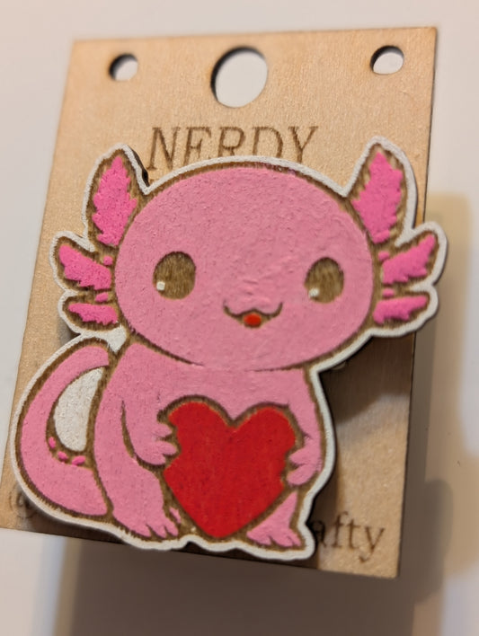 Pink Axolotl Pin