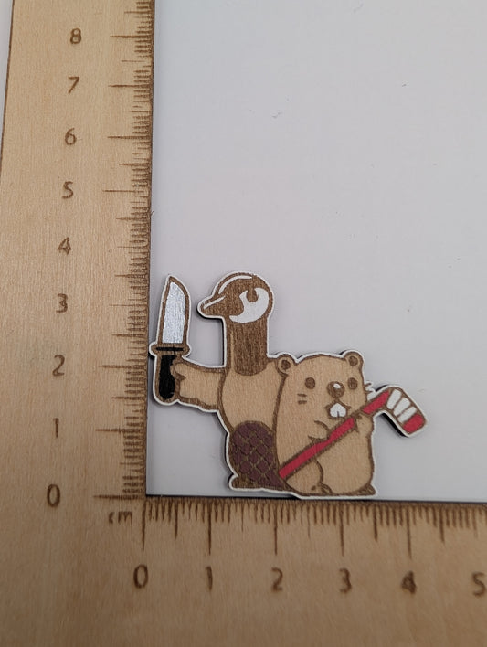 Goose and Beaver Pin