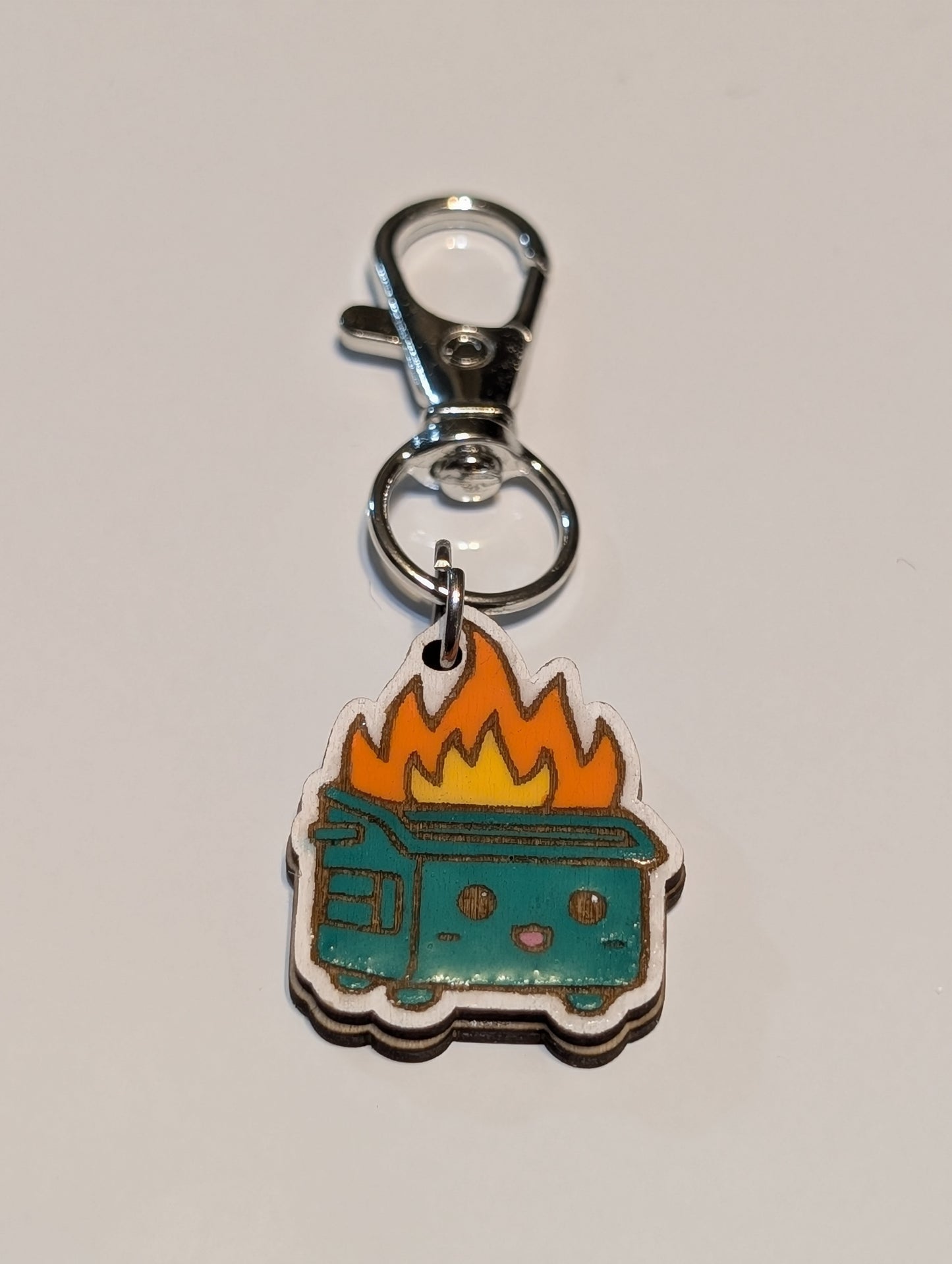 Dumpster Fire Stitch Marker
