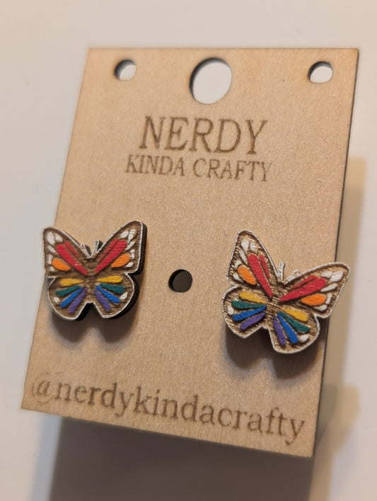 Pride Butterfly Studs