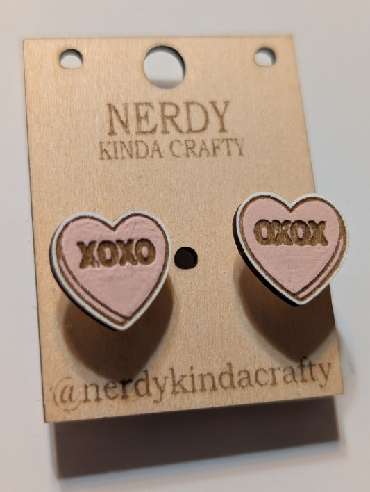 XOXO Heart Studs