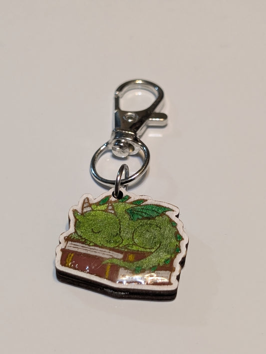 Book Dragon Stitch Marker