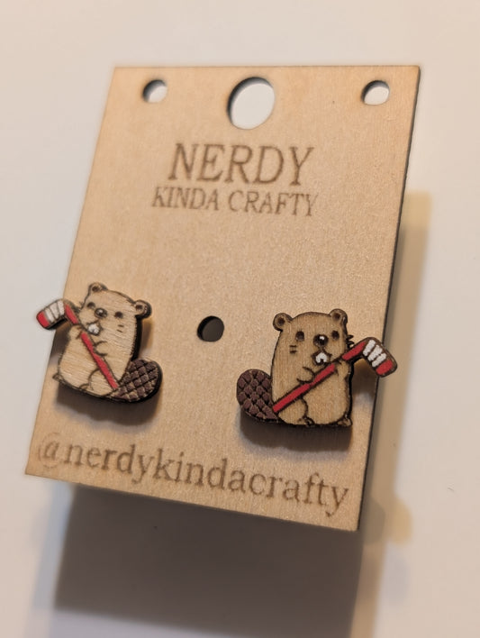 Hockey Beaver Studs