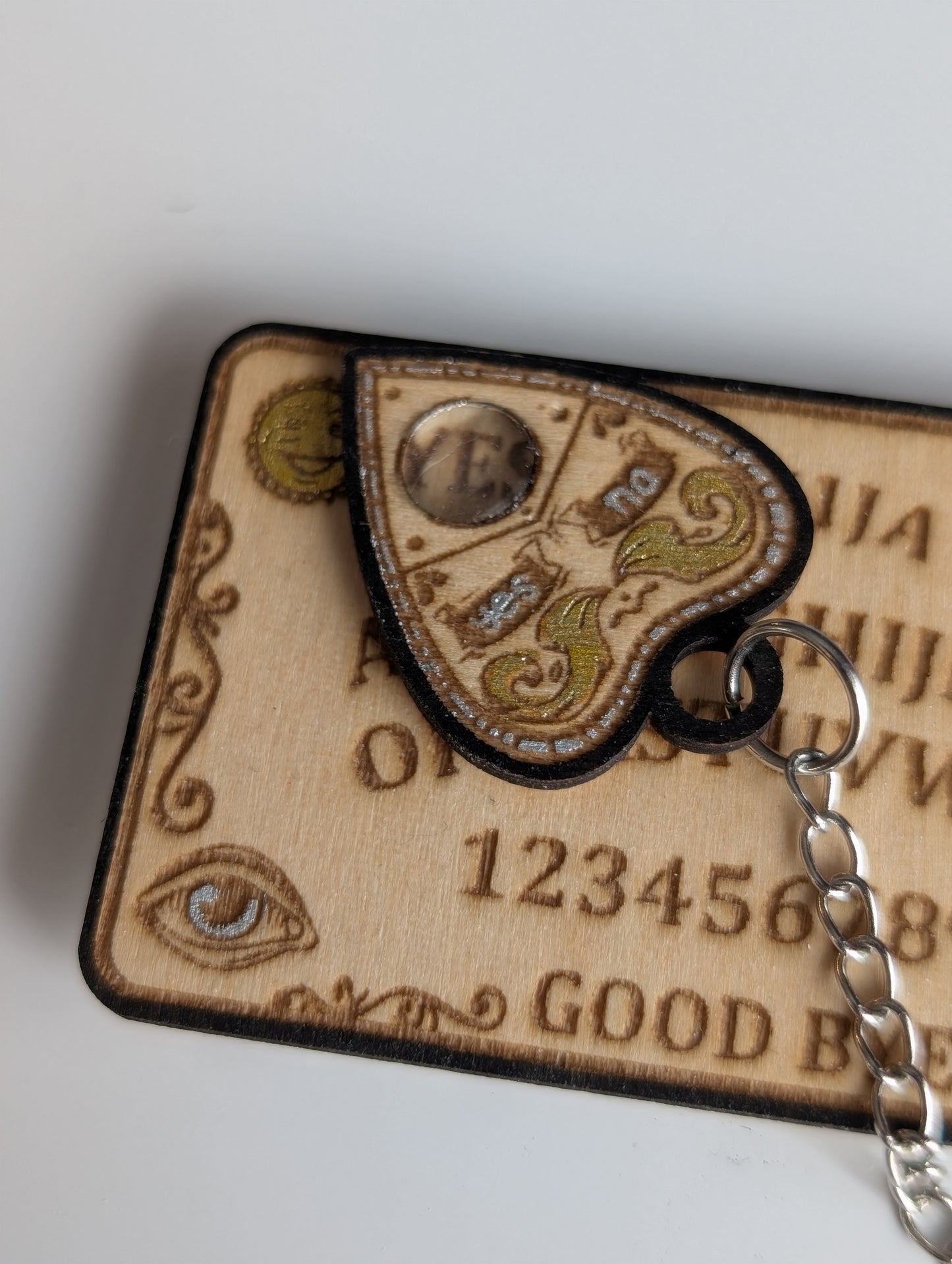 Ouija Magnet with Planchette chain