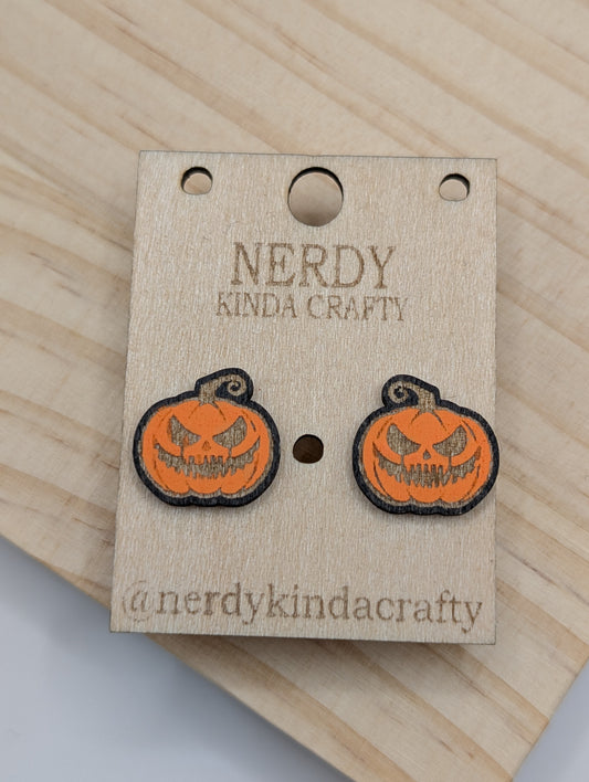 Jack O'Lantern Studs