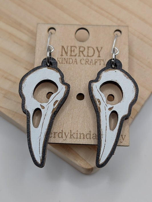 Raven Skull Dangles