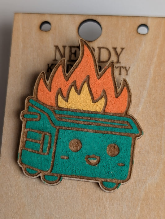 Dumpster Fire Pin