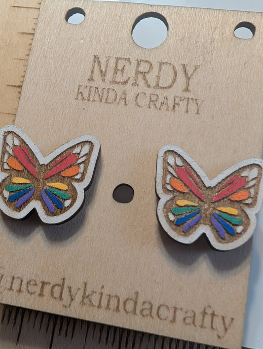 Pride Butterfly Studs