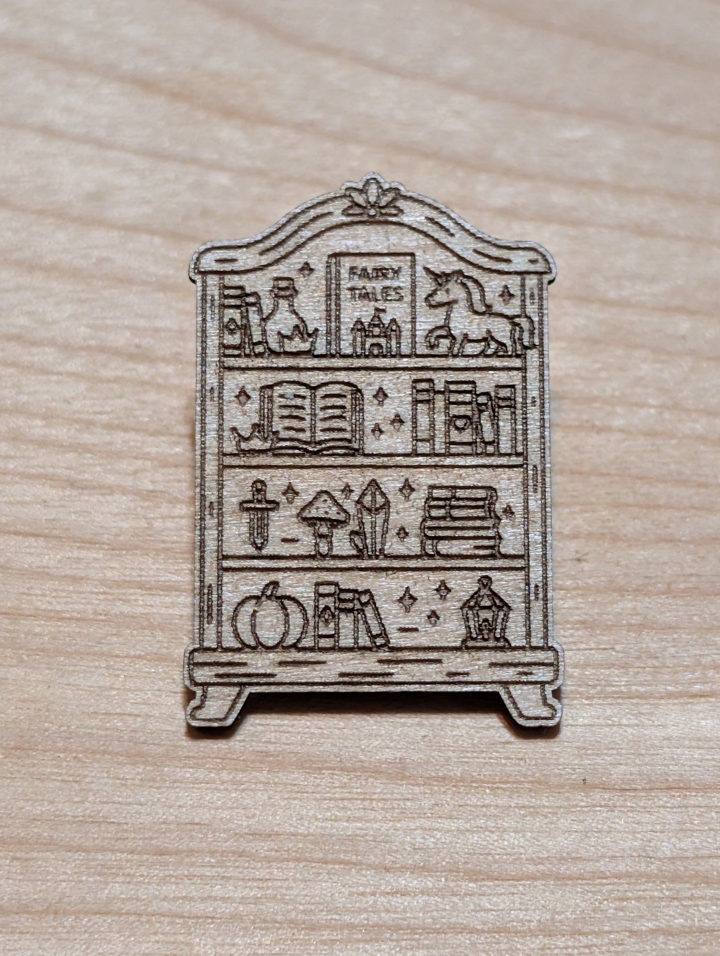 Fairy Tale Bookshelf Pin