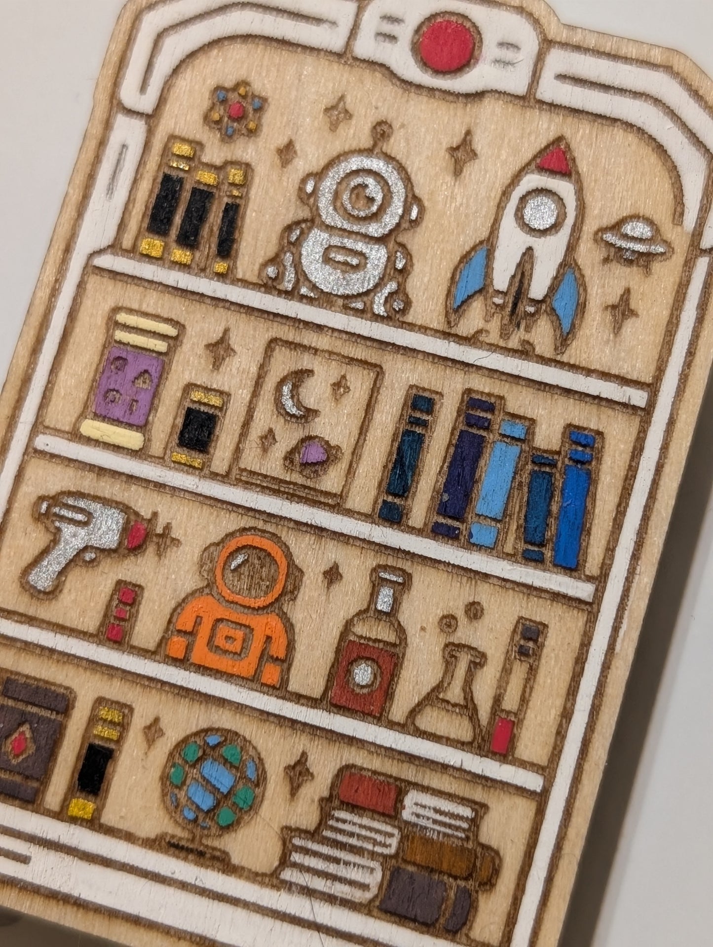 Sci-Fi Bookshelf Magnet
