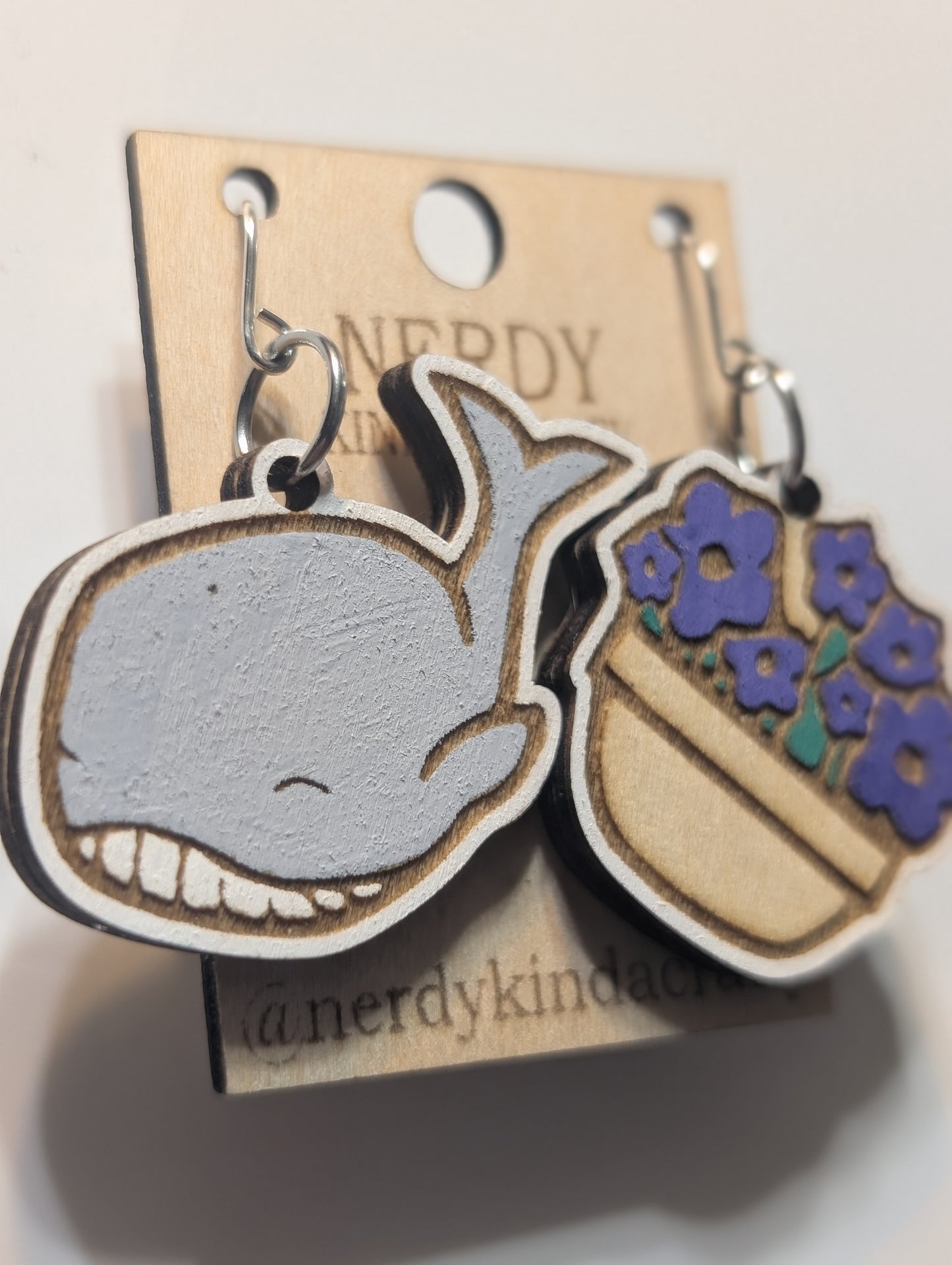 Whale and Petunia Dangles