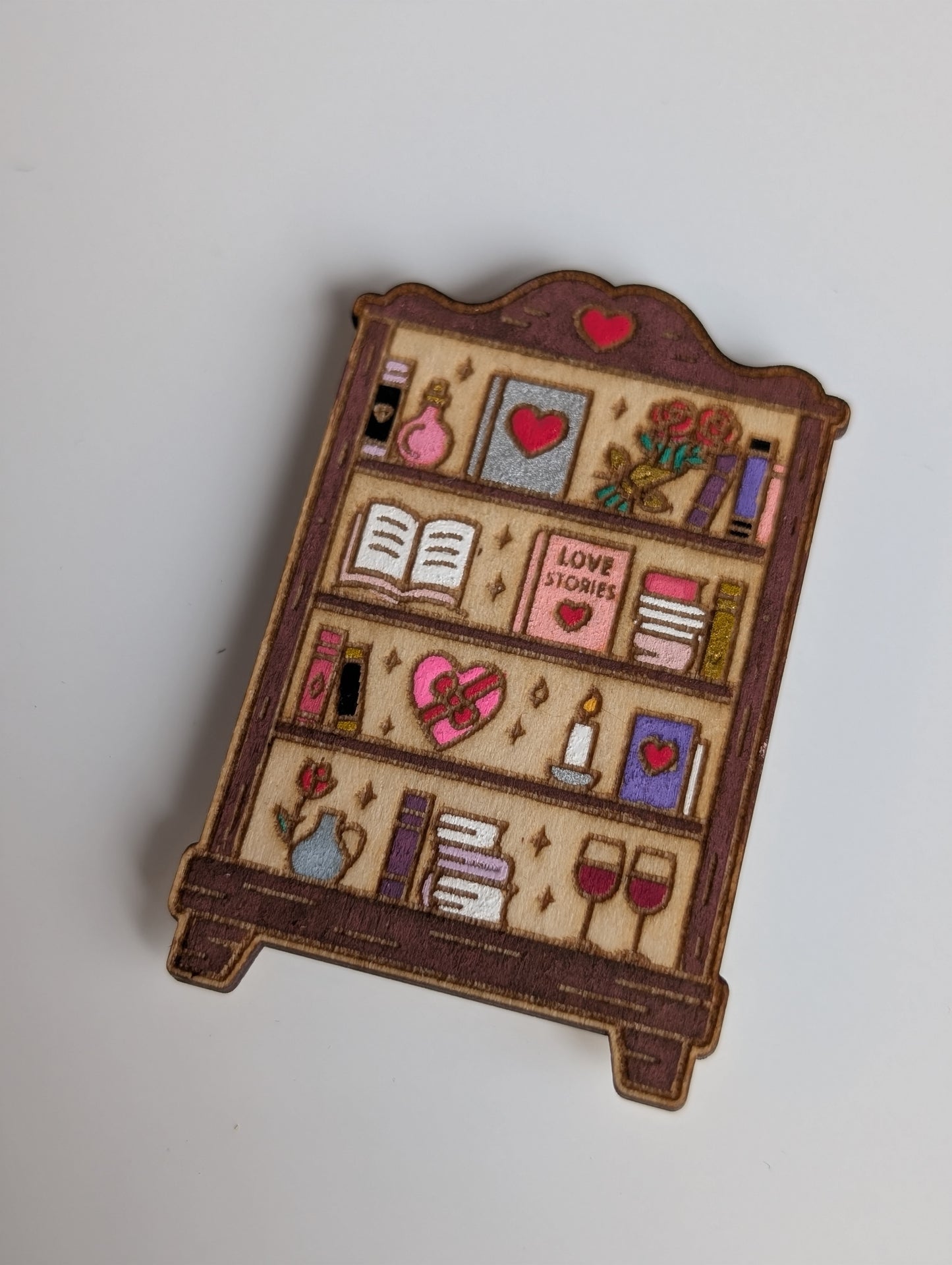 Romance Bookshelf Magnet