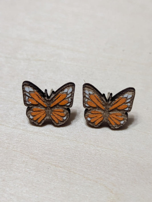 Monarch Butterfly Studs