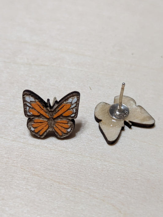 Monarch Butterfly Studs