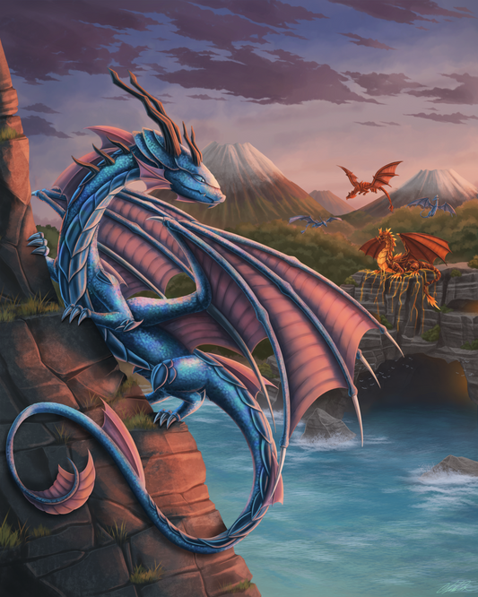 Ora the Water Dragon Pin