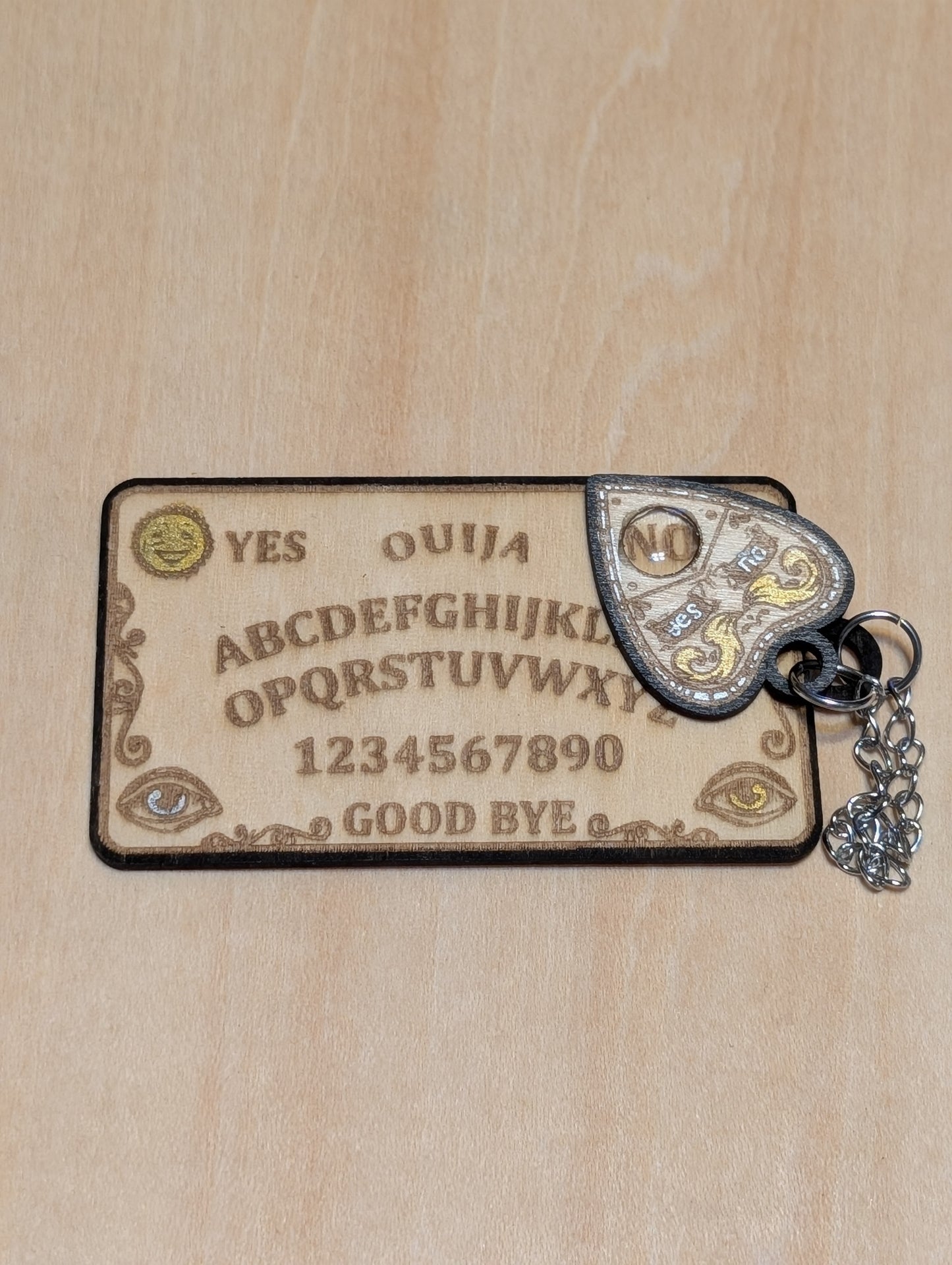Ouija Magnet with Planchette chain