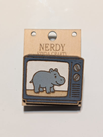 North American House Hippo Pin