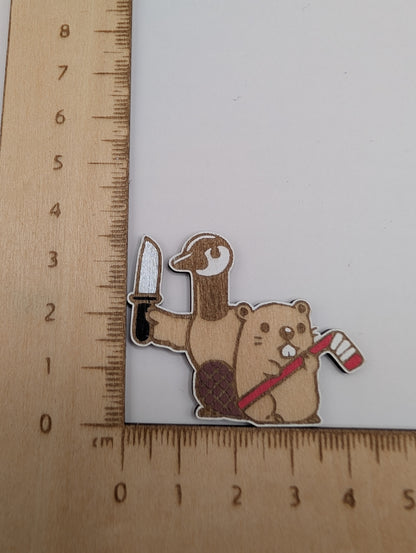 Goose and Beaver Pin