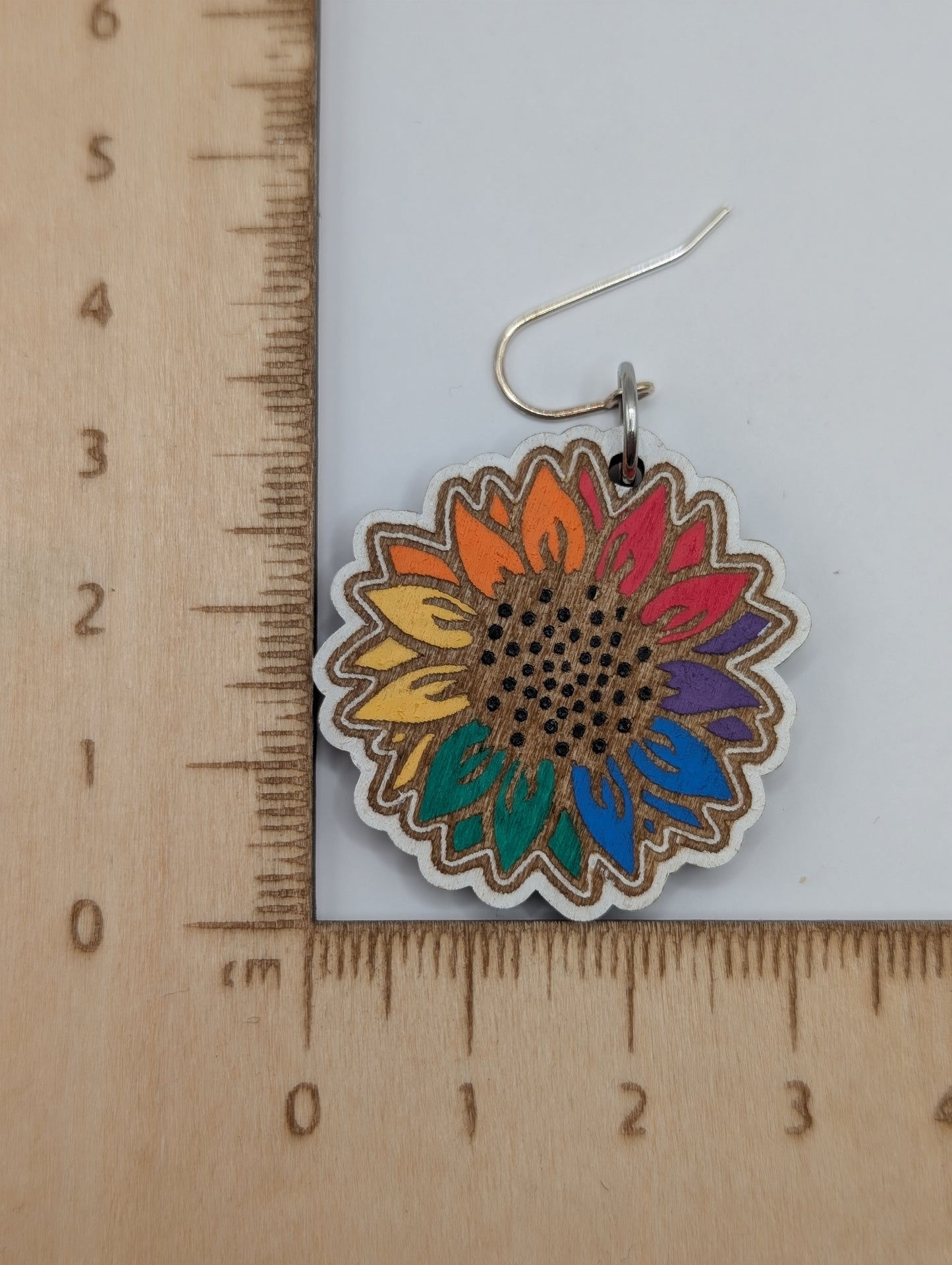 Boucles d'oreilles pendantes tournesol Fierté