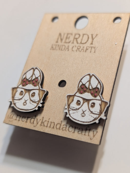 Glasses Rabbit Studs