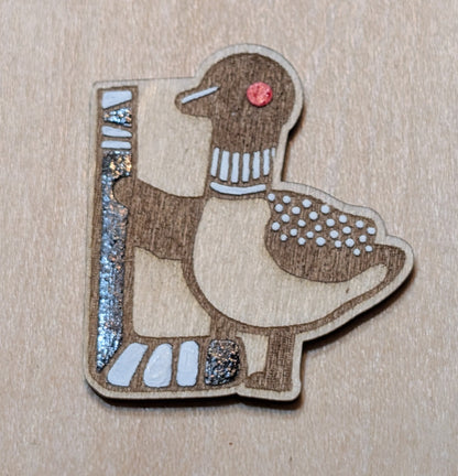 Hockey Loon Pin