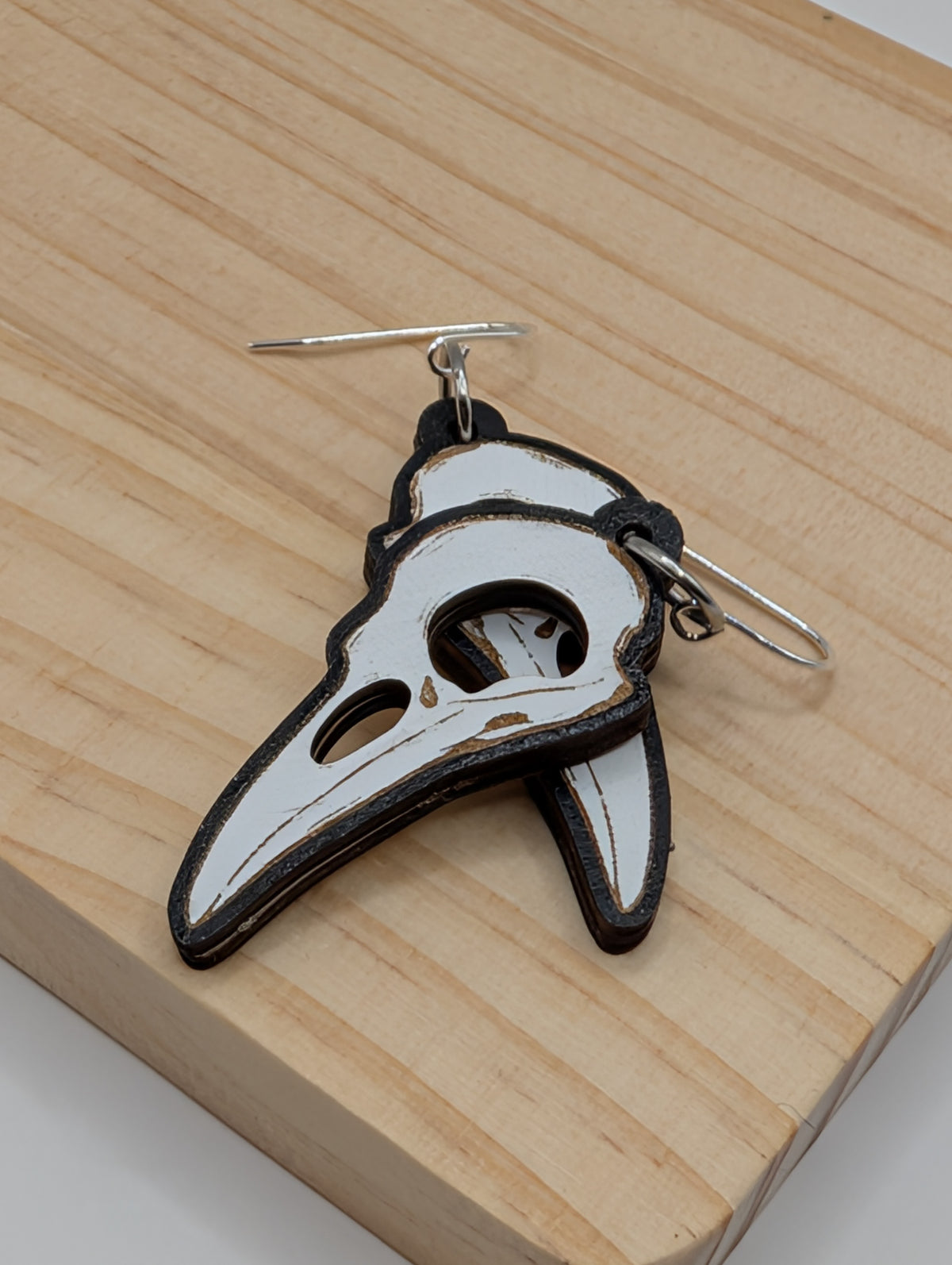 Raven Skull Dangles