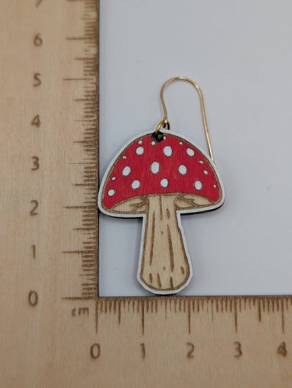 Boucles d'oreilles pendantes Champignons